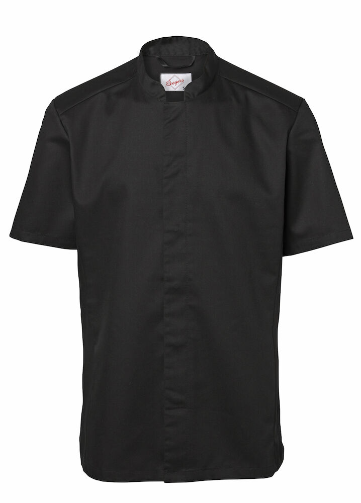 Kockskjorta 1053 svart kort ärm C48