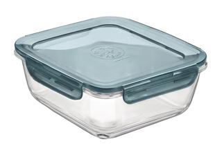 Förvaringsburk Glas med Plastlock Grå 18x18cm
1,4L