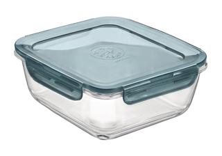 Glasburk med plastlock 18x18cm 1,4L