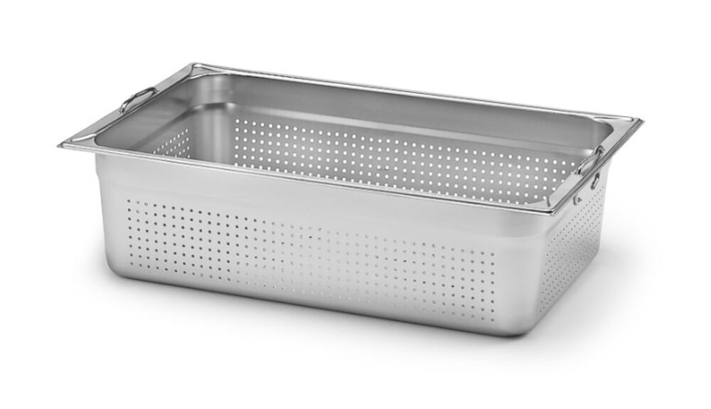 Kantin perforerad med handtag rostfri GN 1/1x150