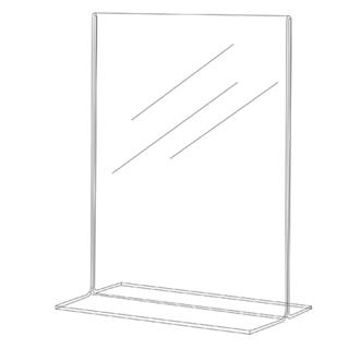 Plexiställ T A4 vertikal 2mm transparent plexi