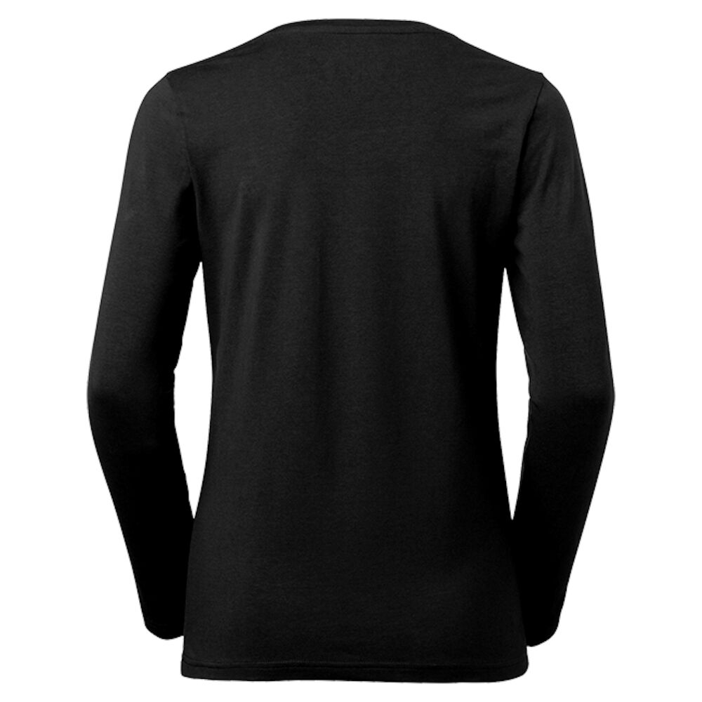 T-shirt 6110 dam lång ärm svart stl  XS