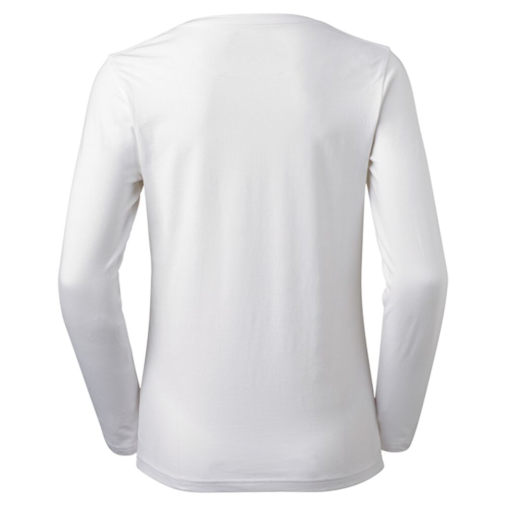 T-shirt 6110 dam lång ärm vit stl XS