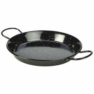 Fat/panna svart emaljerad Ø26cm h3,5cm