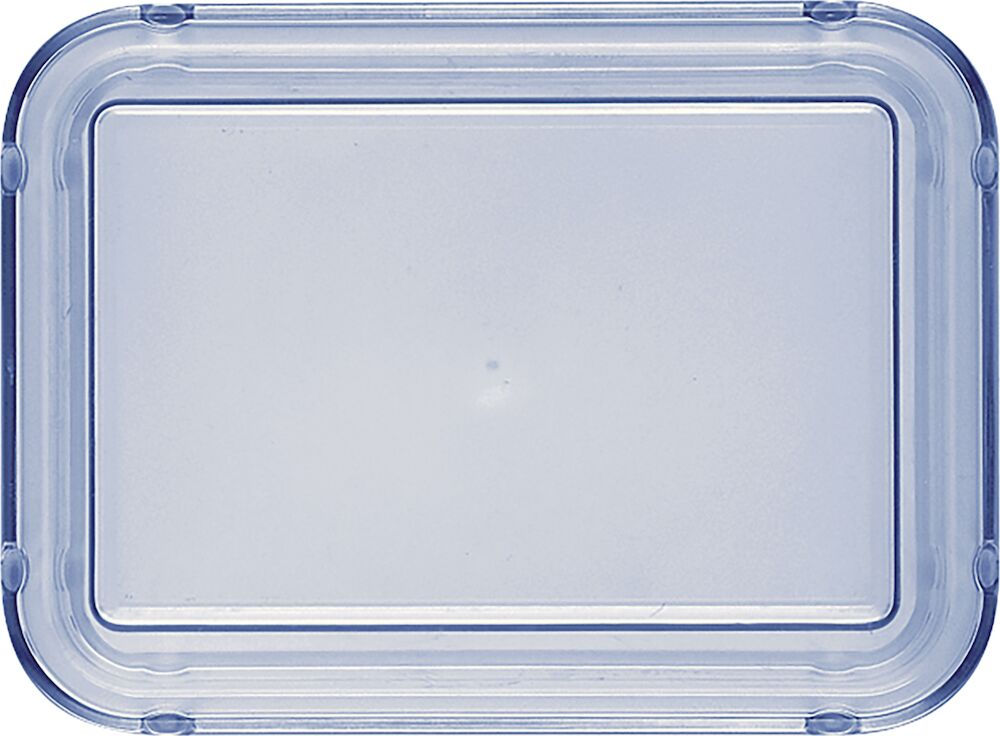 Plastlock Styrol-Acrylnitril Transparent Blå 
Stapelbart 17x12x5,2cm