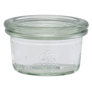 Glasburk med lock 5cl Ø6cm h3,5cm