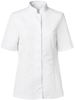 Kockskjorta 1056 vit dam kort ärm C38