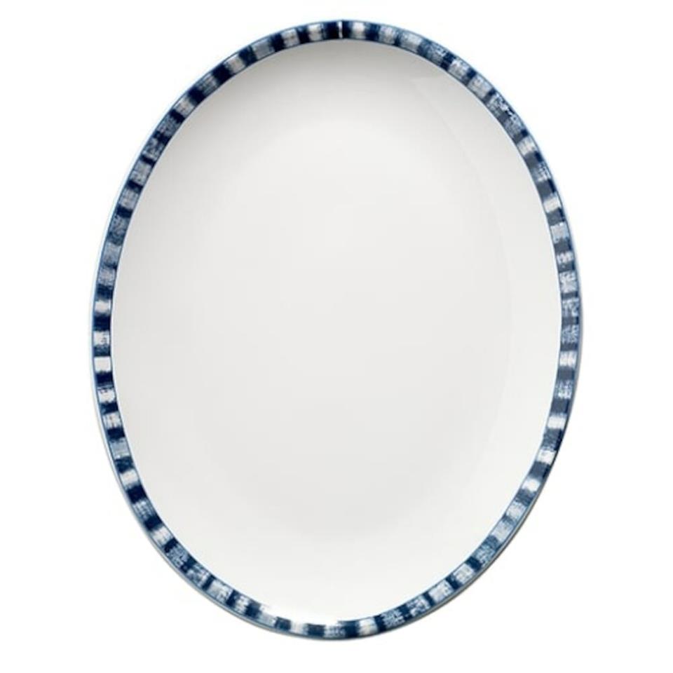 Mistral oval tallrik 31x24cm med blå dekor