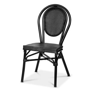 Rennes stol, svart textilene stapelbar