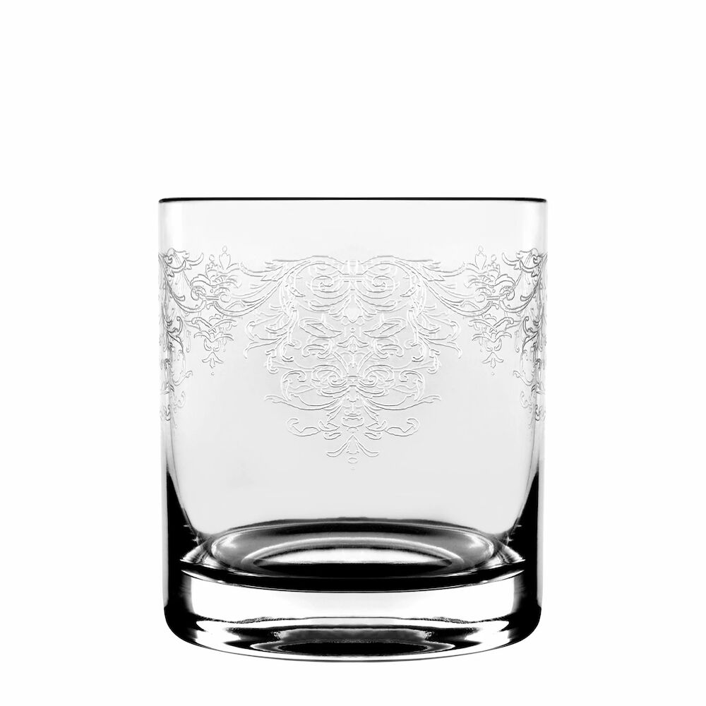Decorated glas old fashioned 28cl
