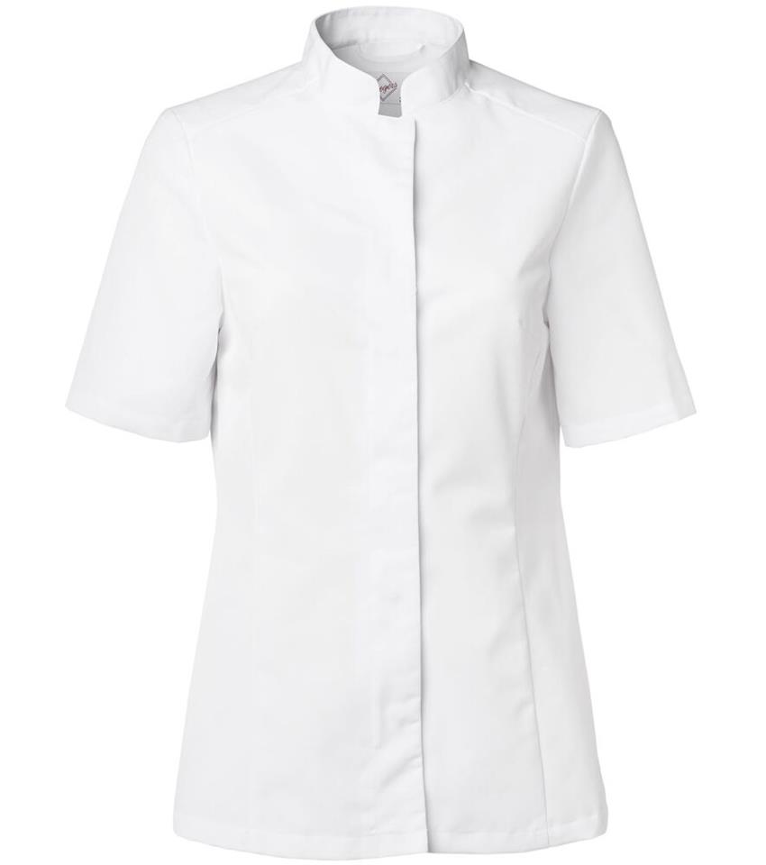Kockskjorta kort ärm dam vit C56