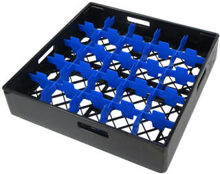 Fackindelad Diskkorg Svart Blå För Glas