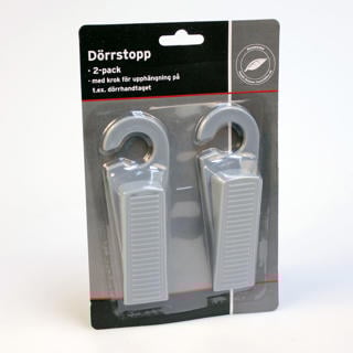 Dörrstopp Gummi Grå 2-pack