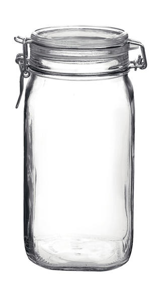 Glasburk med lock 1,5L