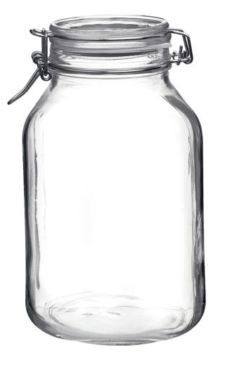 Glasburk med lock 3L