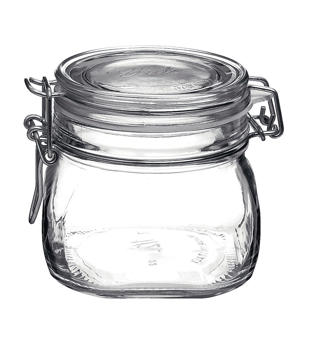 Glasburk med Lock Ø8cm h8cm 50cl
