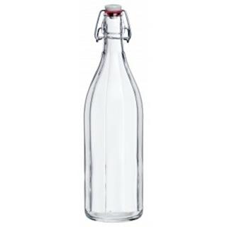 Flaska kantig utan kork glas h31cm 1L