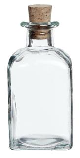 Flaska fyrkantig glas h9,5cm 10cl