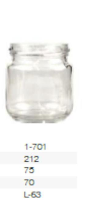 Glasburk utan lock Ø7cm h7,5cm 21cl