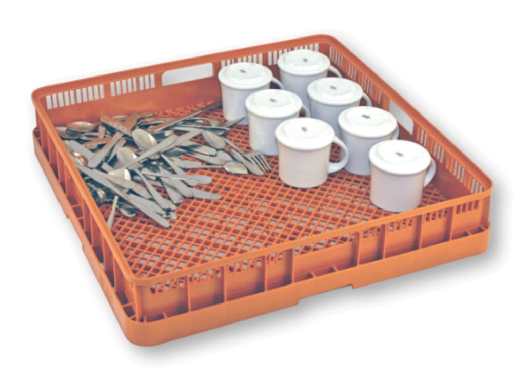 Diskkorg brun för bestick 50x50cm