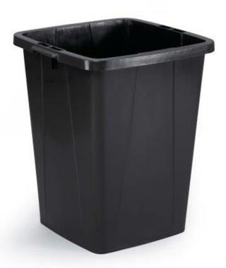 Durabin Tunna utan Lock Återvunnen Plast Svart
90L