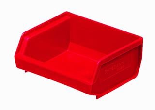 Förvaringsback i röd plast 20cl. 96x105x45mm