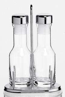 Olja- & Vinägerset 2-delar glas/rostfri h23cm