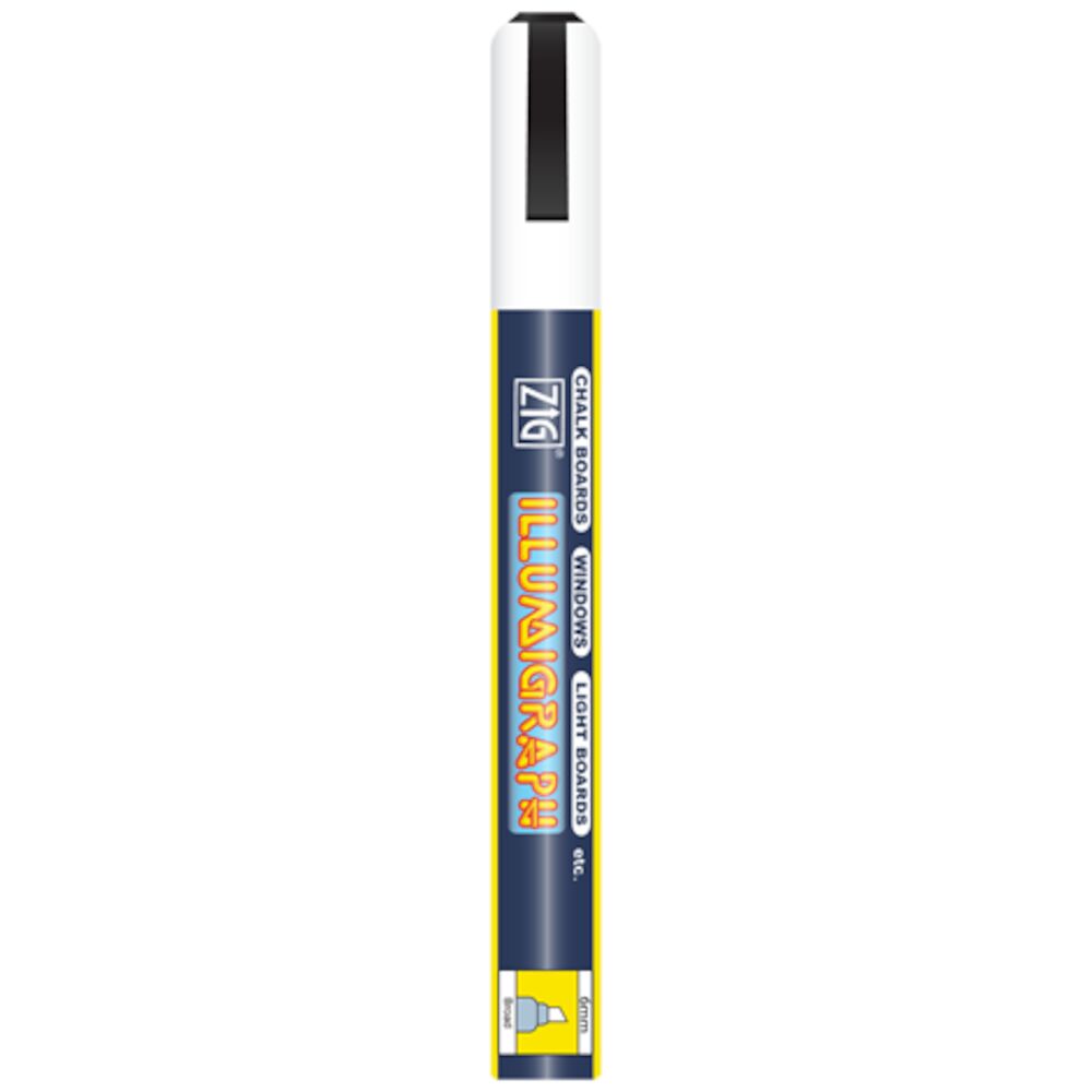 Griffelpenna vit vattenlöslig 6mm
