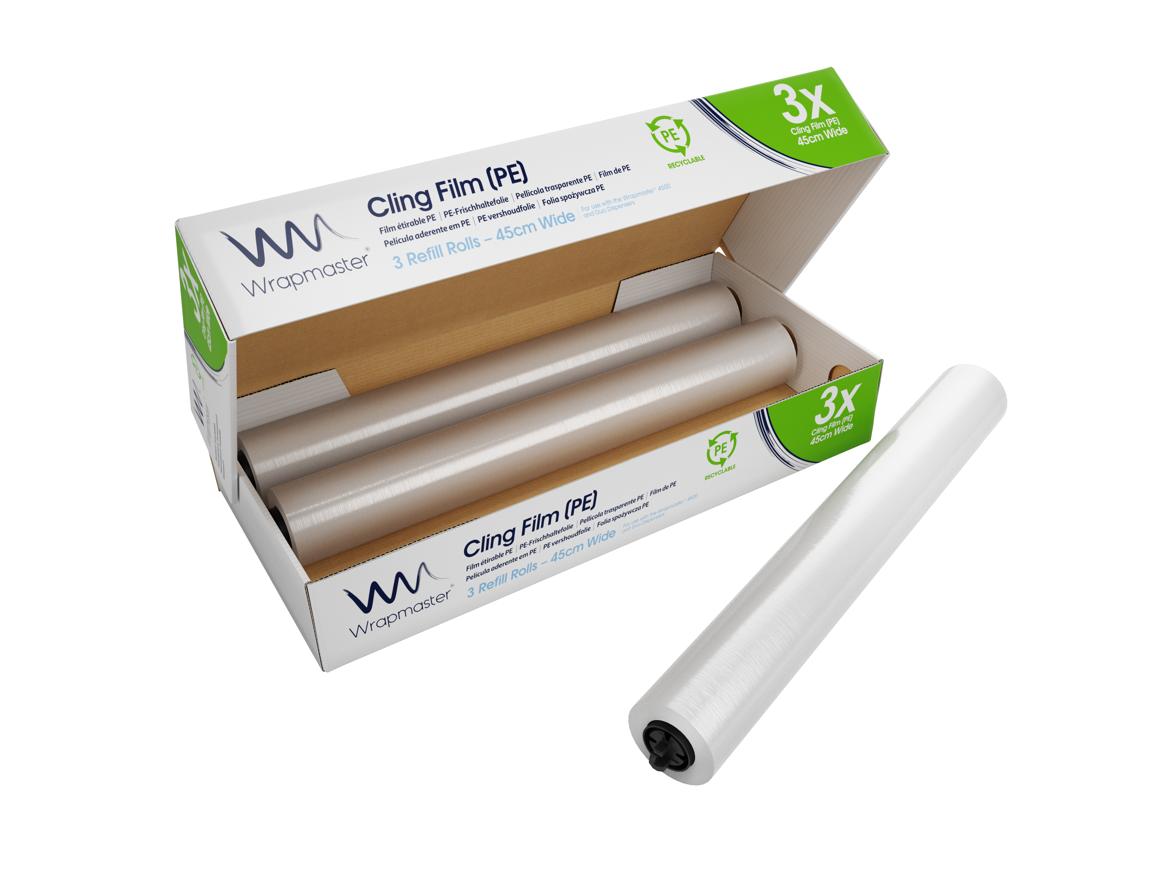 Plastfilm PE refill till Wrapmaster 45cmx300m