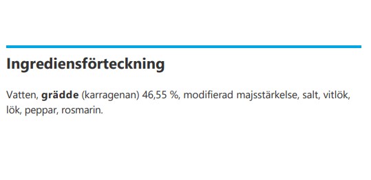 Kräm till Potatisgratäng