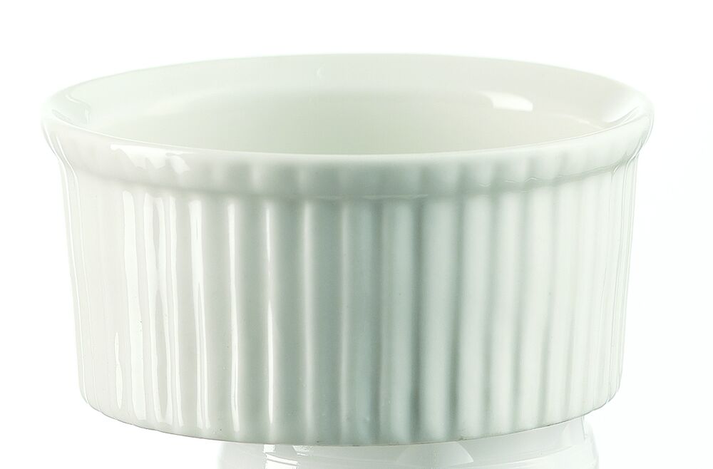 Cocotte vit porslin Ø9cm 15cl