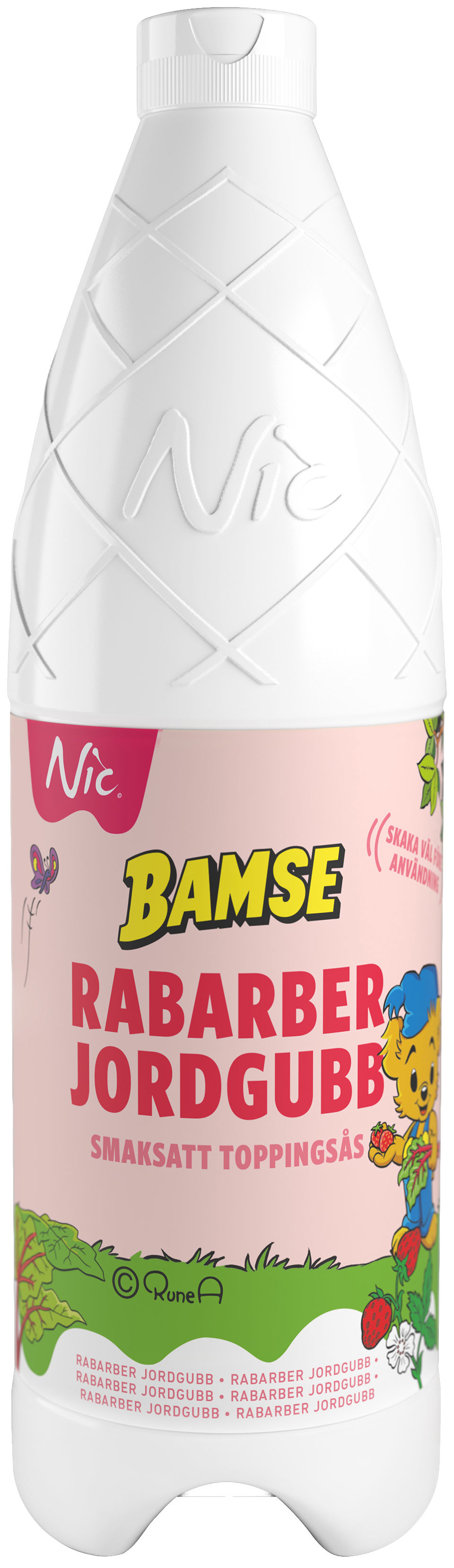 Topping Bamses Rabarber & Jordgubb