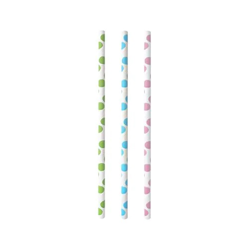 Sugrör Papper 0,6x20cm Sorterade Färger