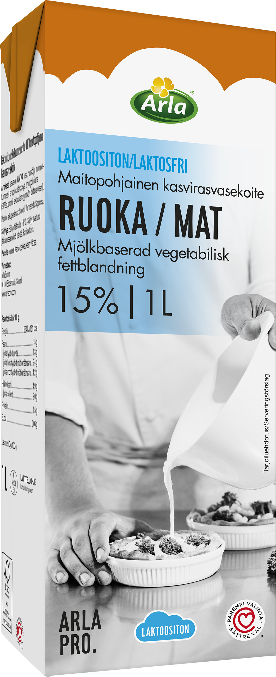 Matlagningsgrädde 15% Laktosfri