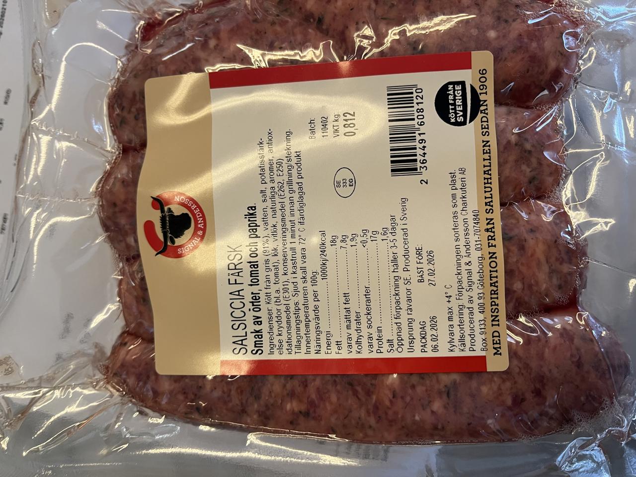 Salsiccia färsk SE