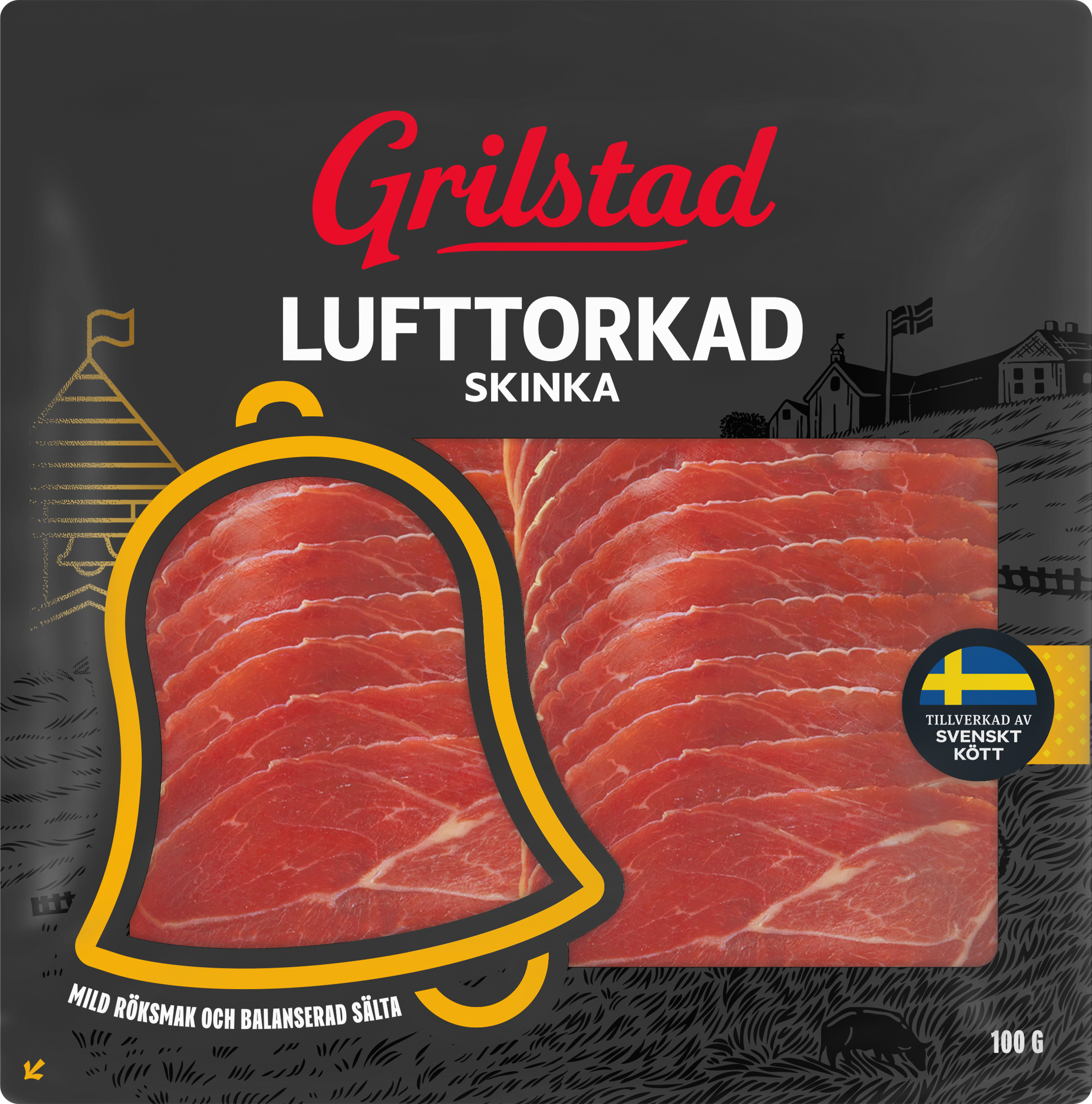 Lufttorkad Skinka Skivad