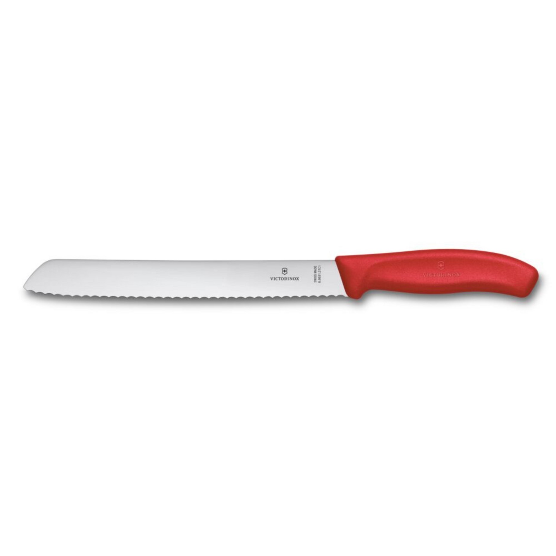 Swiss Classic Brödkniv med Rött Handtag 21cm
