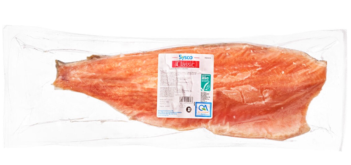 Laxfilé med Skinn C-trim ca 1,4-1,8 kg ASC