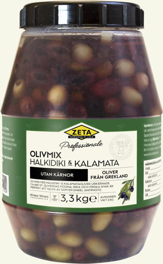 Olivmix Kalamata Urkärnade och Halkidiki PET_