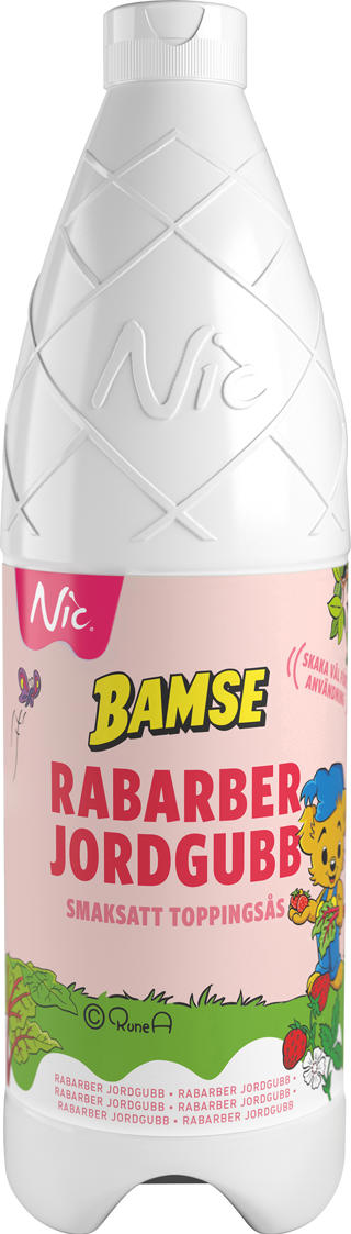 Topping Bamses Rabarber & Jordgubb