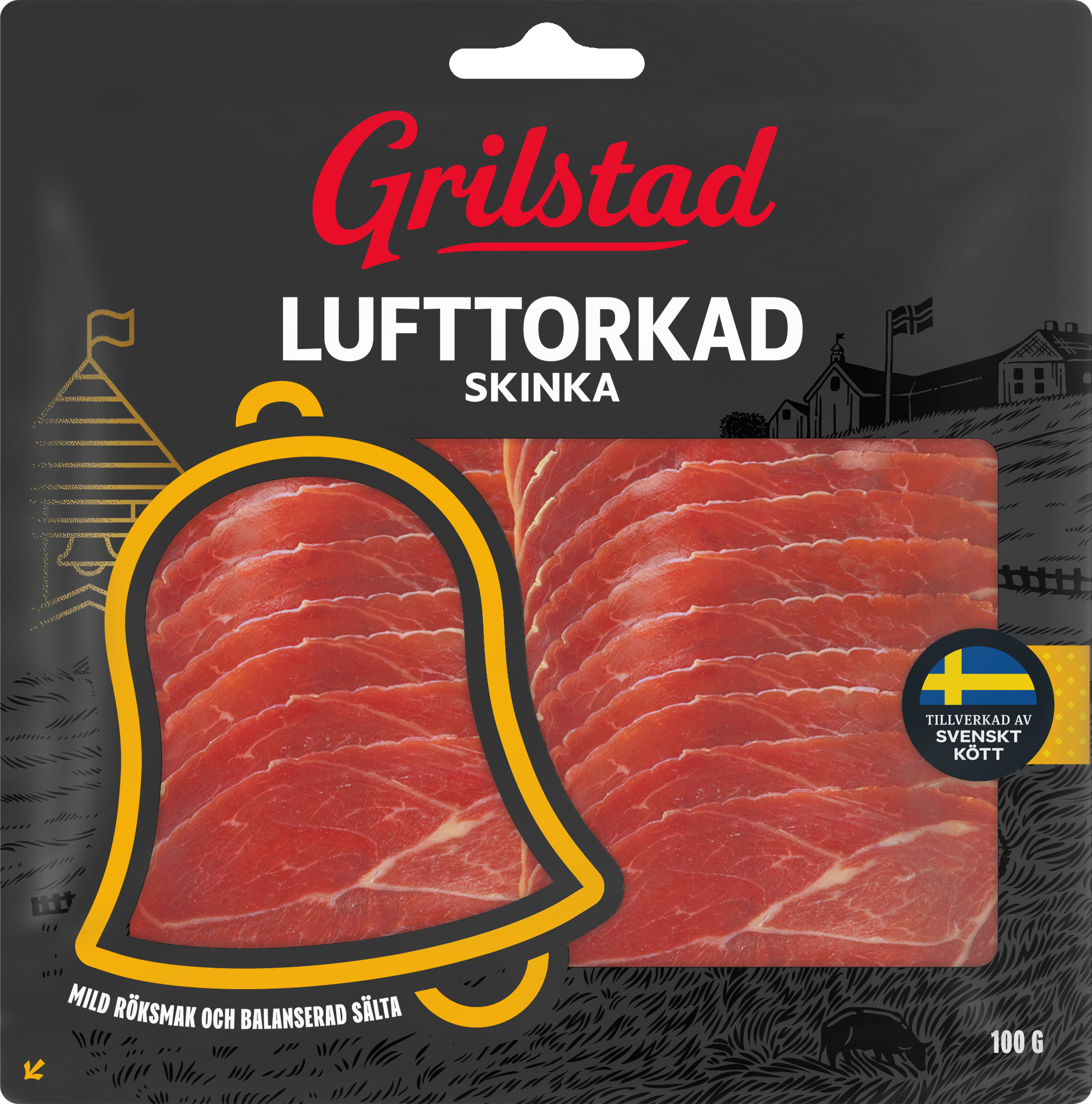 Lufttorkad Skinka Skivad