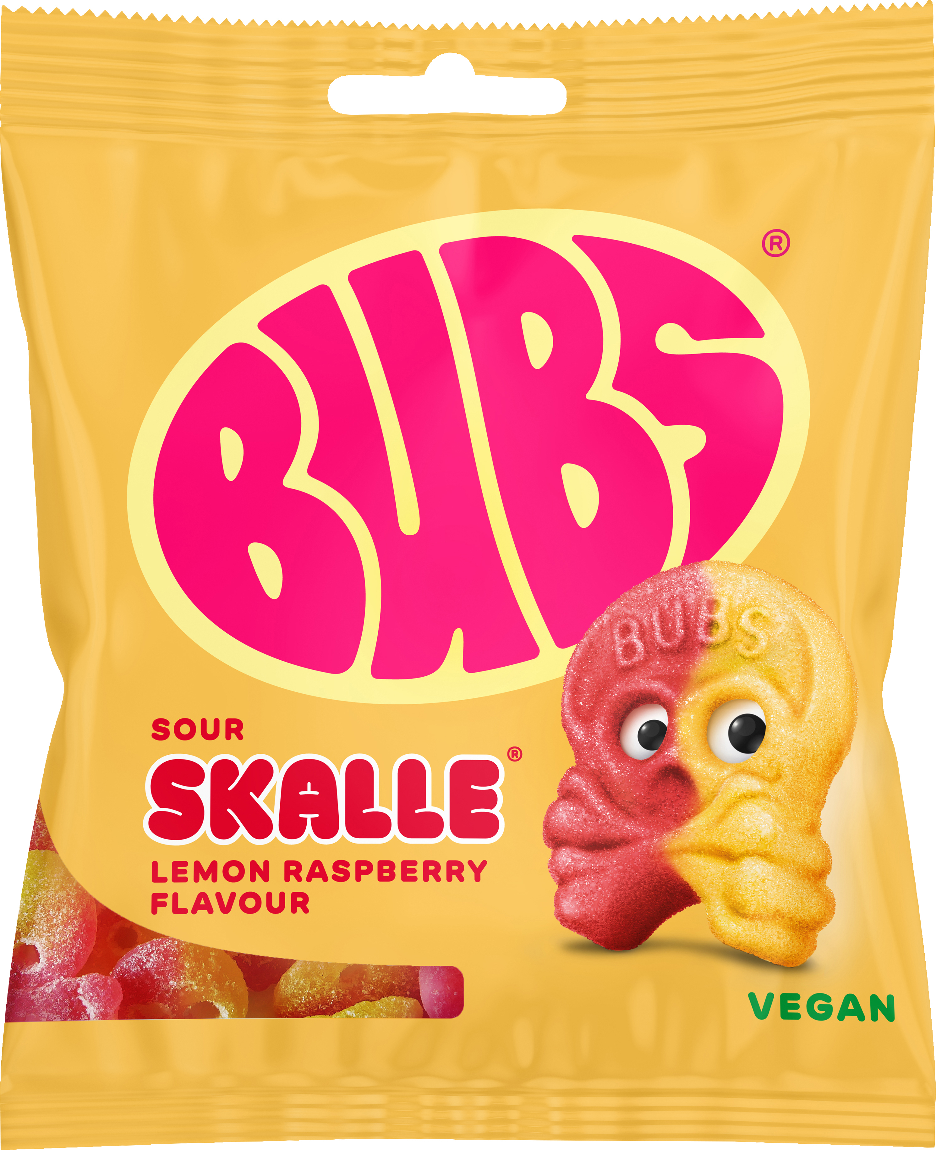 Bubs Lemon Raspberry Skalle