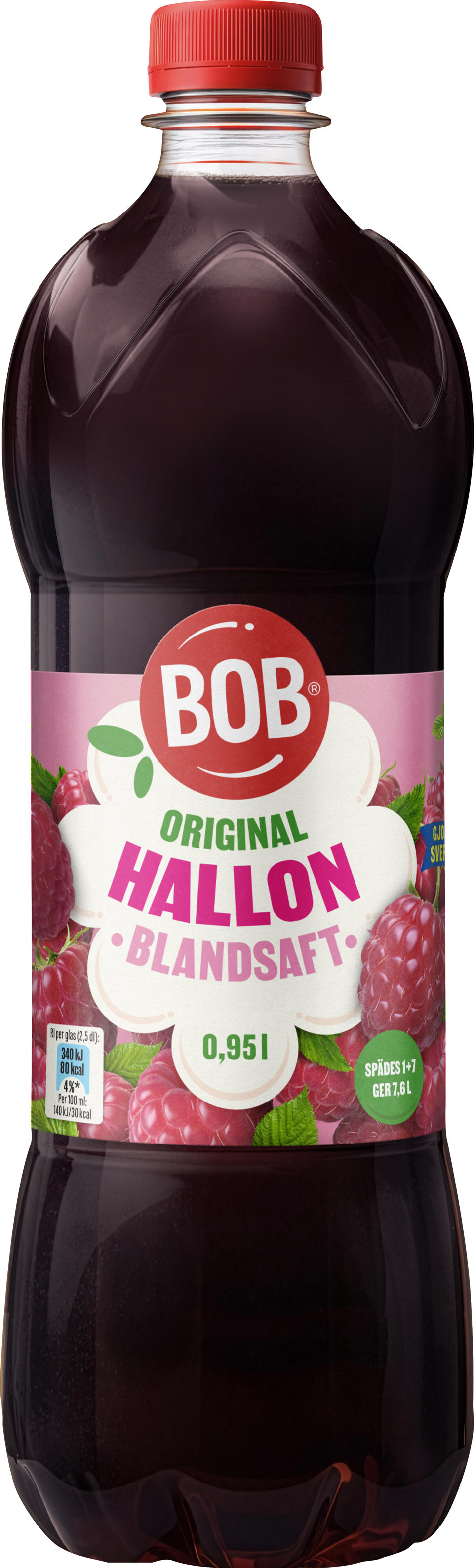 Blandsaft Hallon 1+7 PET