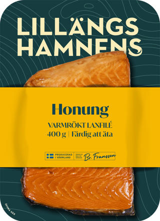 Varmrökt Laxfilé Honungsmarinerad 400g