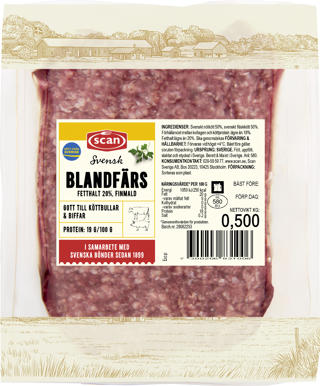 Blandfärs 50/50 20% Sverige