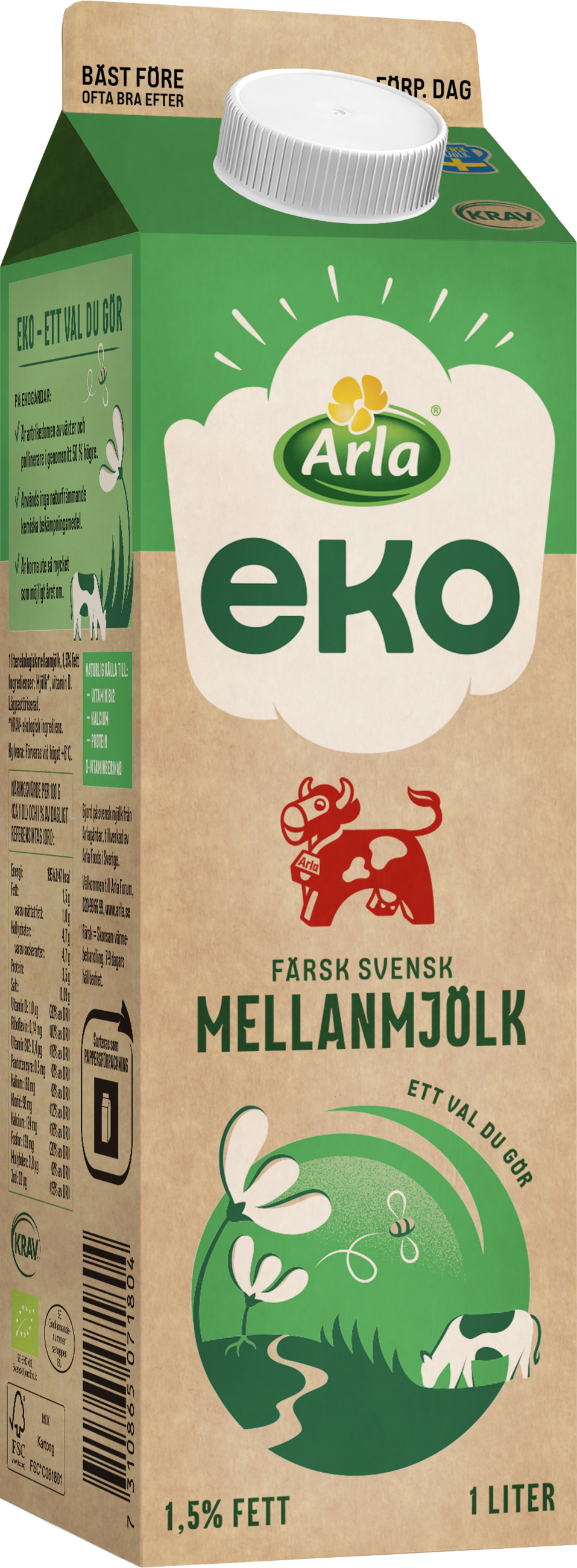 Mellanmjölk 1,5% EKO KRAV