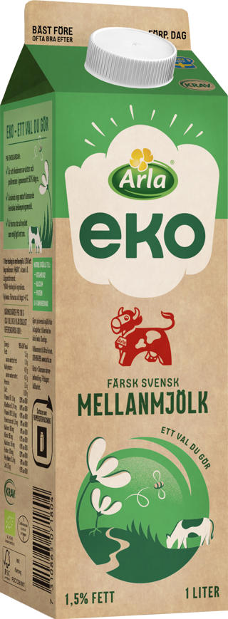 Mellanmjölk 1,5% EKO KRAV