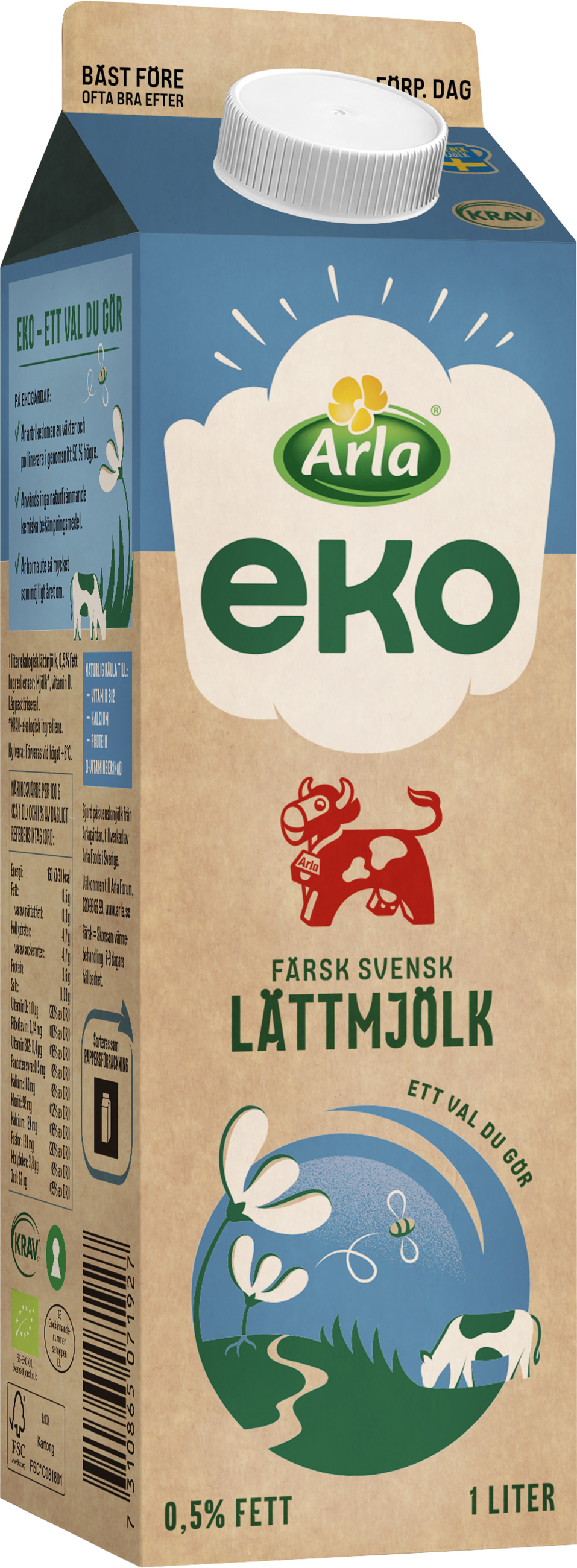 Lättmjölk 0,5% EKO KRAV