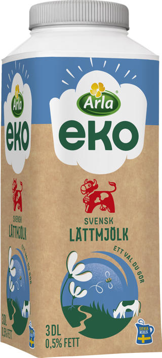 Lättmjölk 0,5% 12-Pack EKO KRAV