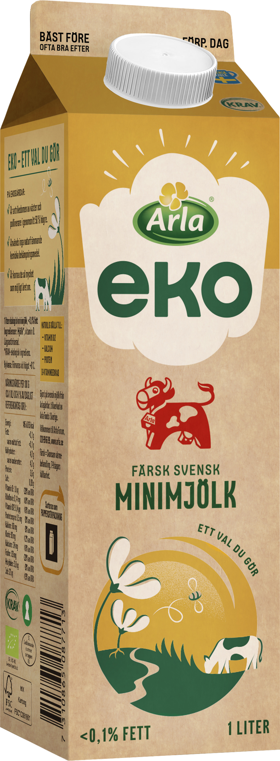 Minimjölk 0,1% EKO KRAV